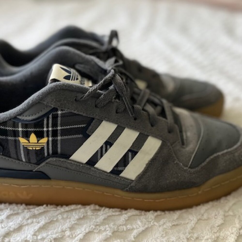 Adidas Forum Exhibit 2.0 Low Grey Plaid - Size 13 Mens